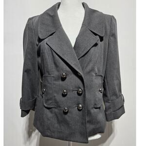 apt 9 Woman's Gray Double Breasted Suit Jacket Size 8